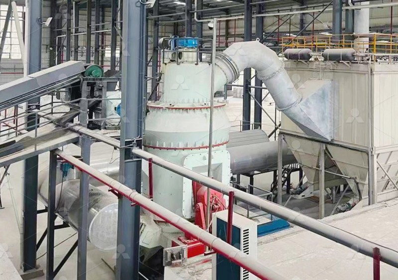 Working principle diagram of vertical roller mill