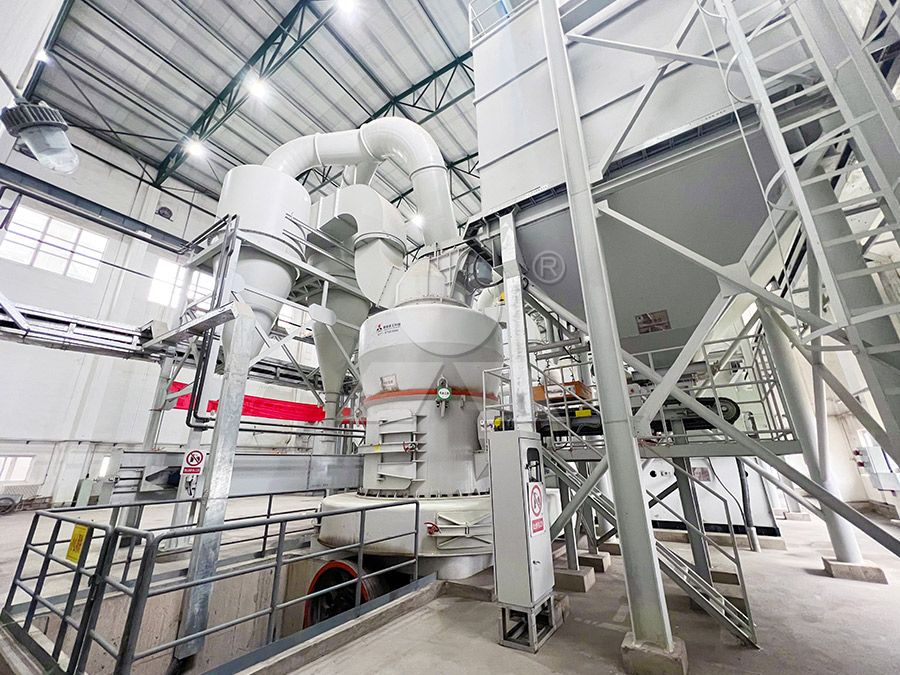 Raymond mill feeding system with hopper and conveyor