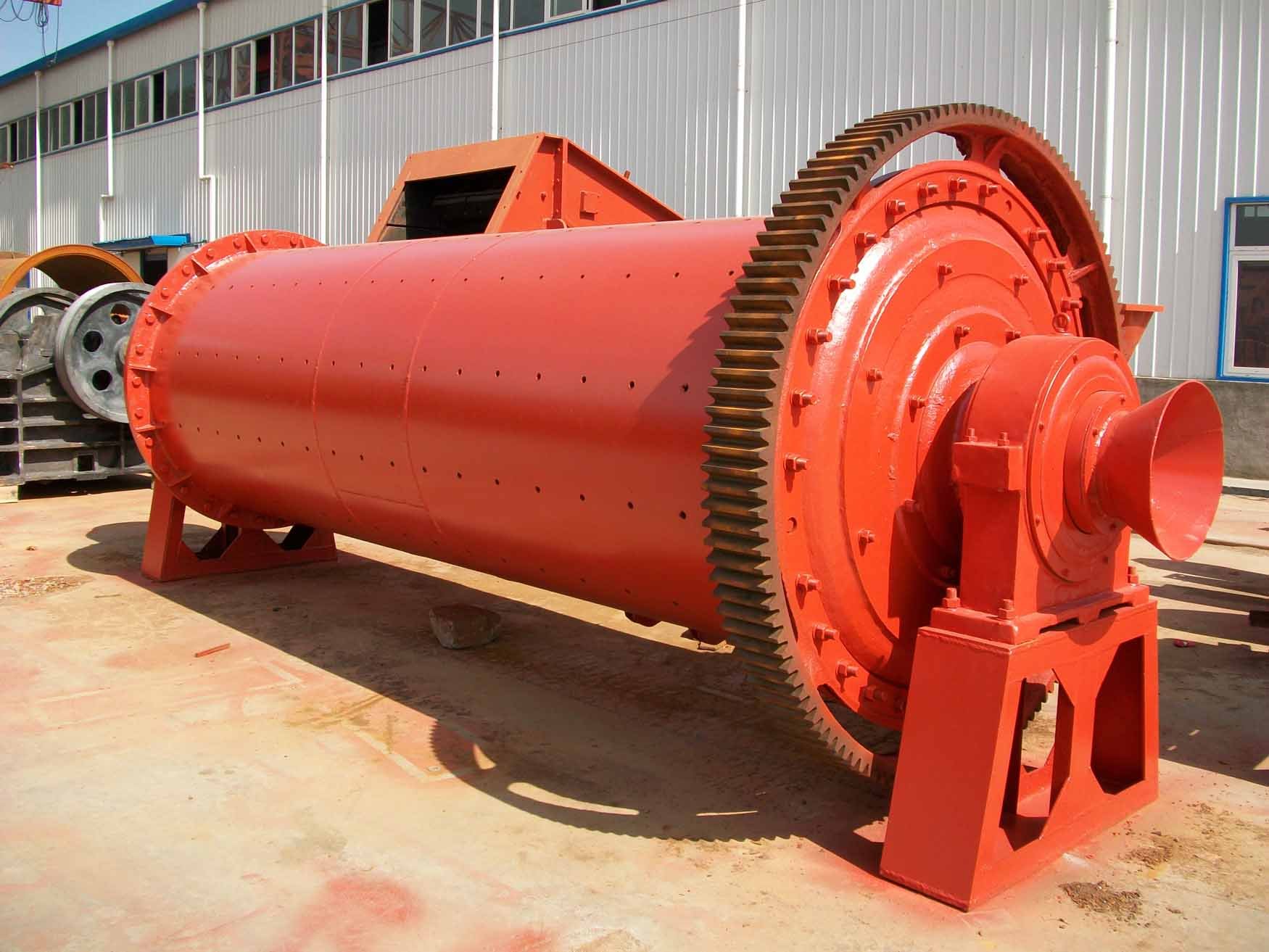 Iron ore grinding mill in operation