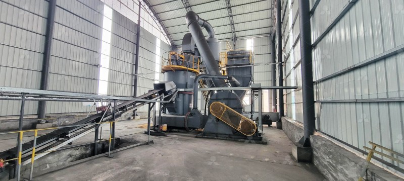 Working principle diagram of Raymond mill for powder grinding