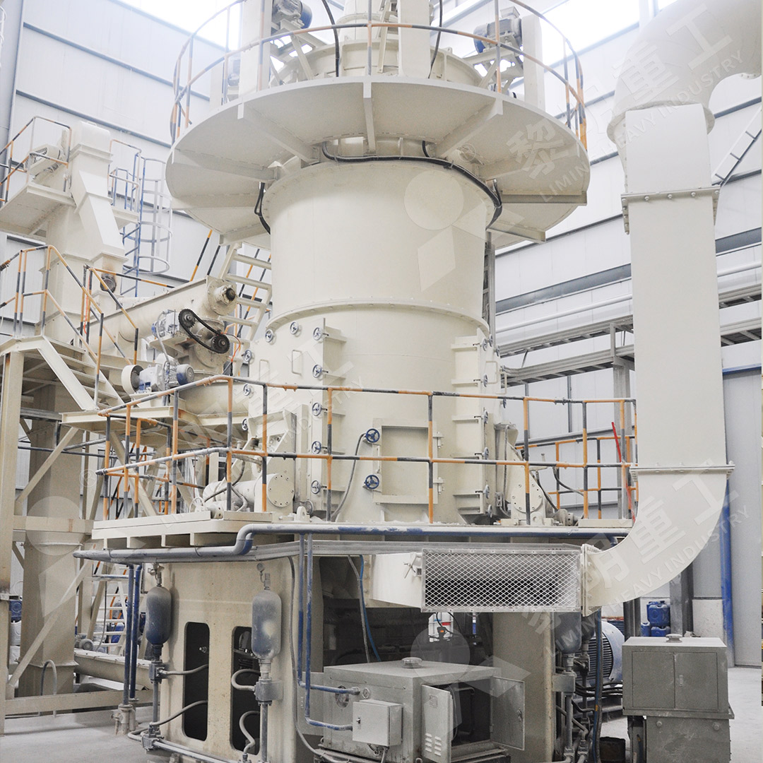 Vertical roller mill for limestone powder production