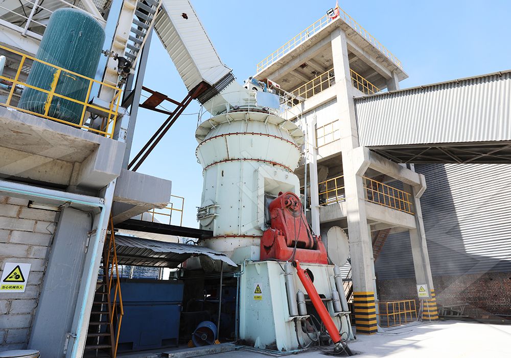 Vertical roller mill system overview at industrial site