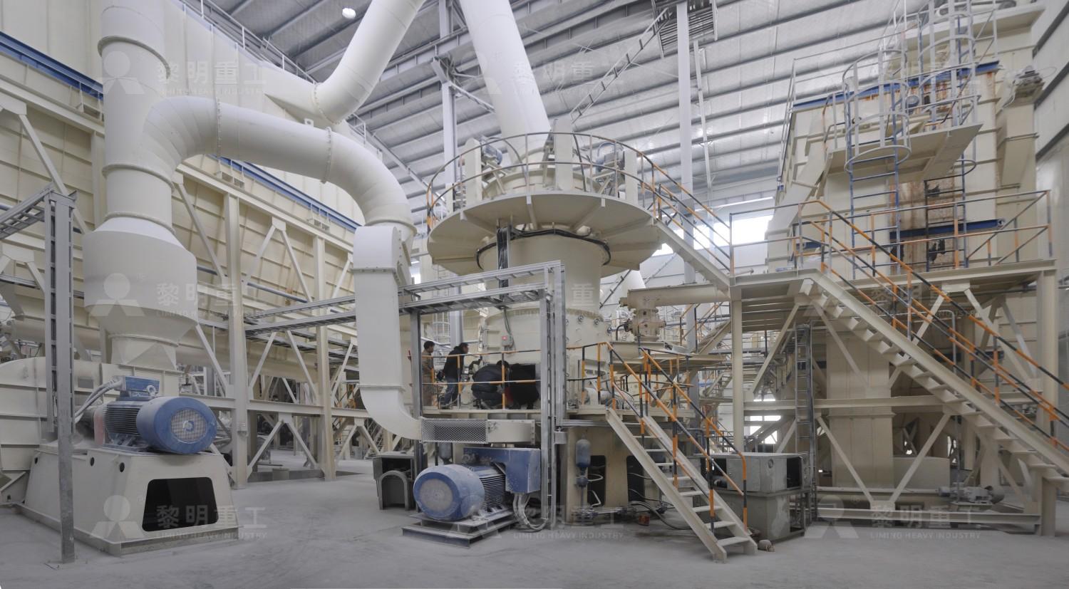 Liming vertical roller mill and MW micro powder mill in factory