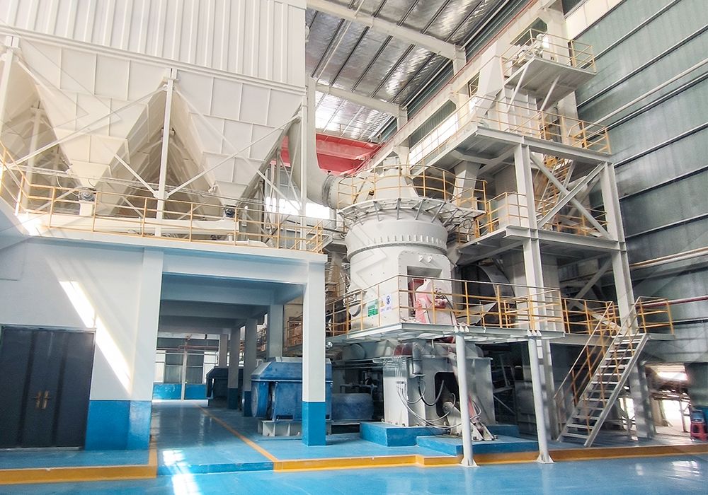 Vertical roller mill for mineral processing reducing energy consumption